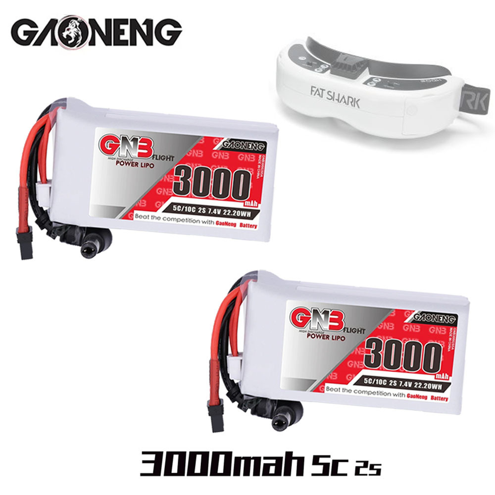 GNB 2S 7.4V 3000mAh 5C/10C Lip - Skyzone Sky04X Pro Oled Fpv Goggles recension och pris